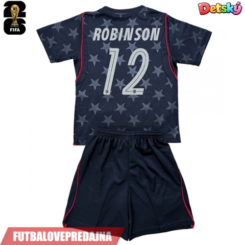 Lacne Dětský Futbalové dres Spojené štáty Miles Robinson #12 MS 2026 Krátky Rukáv - Preč (+ trenírky)